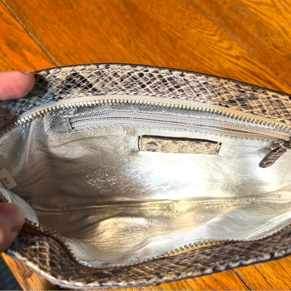 Michael Kors Moxley Python Leather Clutch Bag - Picture 3 of 3